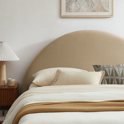 Resort Queen Arched Performance Velvet Storage Platform Bed - Taupe
