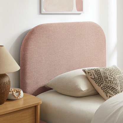 Keynote Twin Fabric Upholstered Storage Platform Bed Frame - Blush