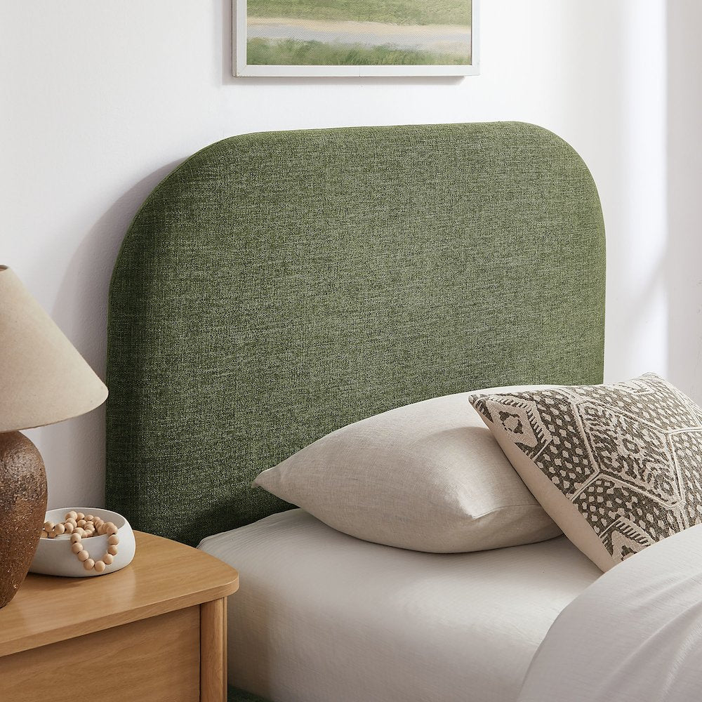 Keynote Twin Fabric Upholstered Storage Platform Bed Frame - Foliage