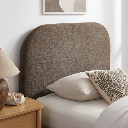 Keynote Twin Fabric Upholstered Storage Platform Bed Frame - Mocha
