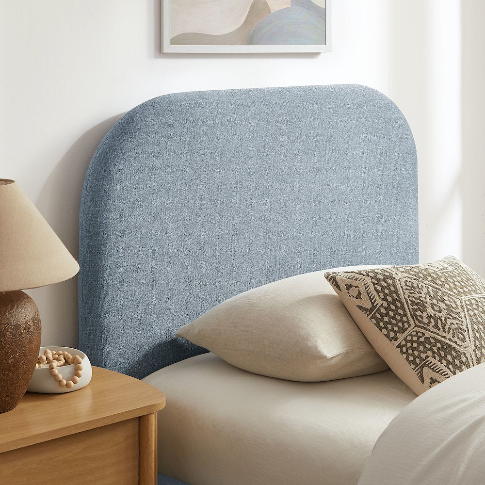 Keynote Twin Fabric Upholstered Storage Platform Bed Frame - Sky