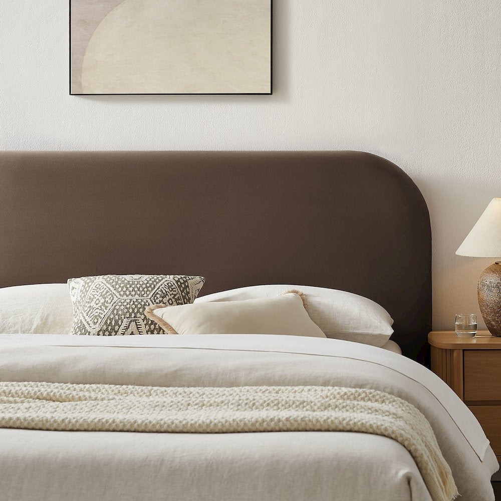 Keynote Full Performance Velvet Storage Platform Bed Frame - Chocolate Brown