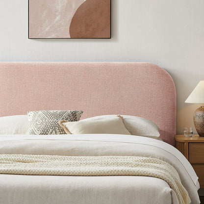 Keynote Queen Fabric Upholstered Storage Platform Bed Frame - Blush