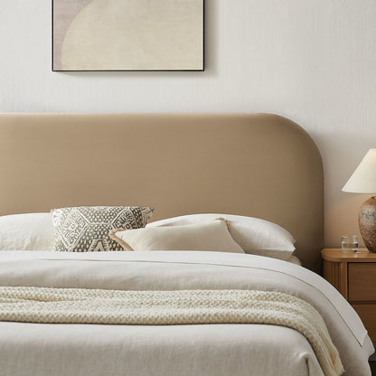Keynote King Performance Velvet Storage Platform Bed Frame - Taupe
