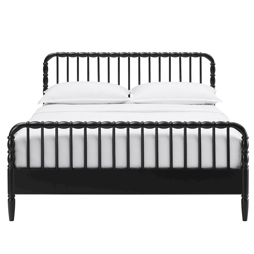 Arlette Full Size Wood Spindle Bed Frame - Black