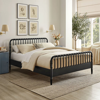 Arlette Full Size Wood Spindle Bed Frame - Black