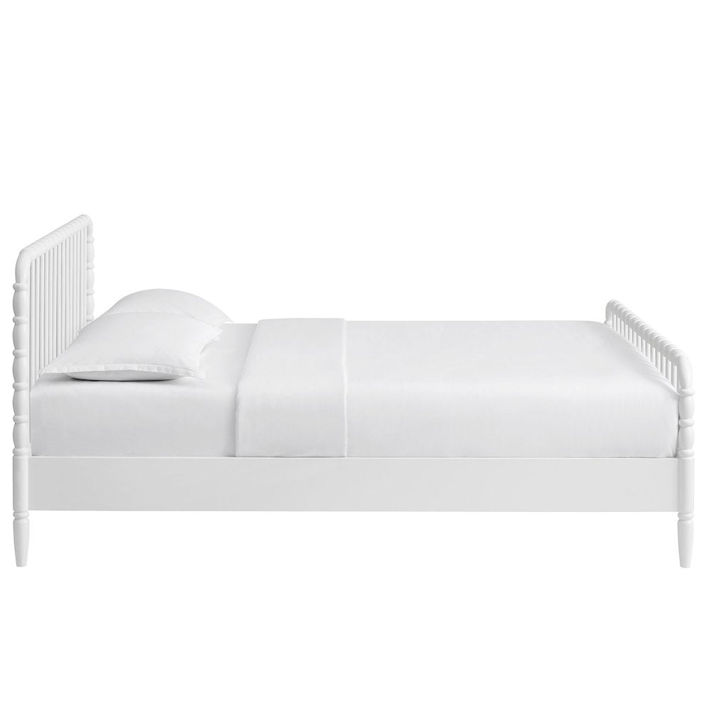 Arlette Full Size Wood Spindle Bed Frame - White