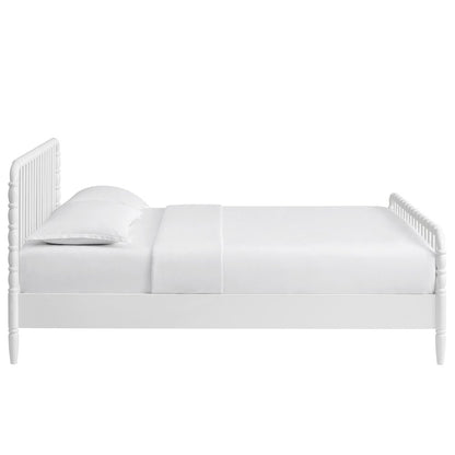 Arlette Full Size Wood Spindle Bed Frame - White