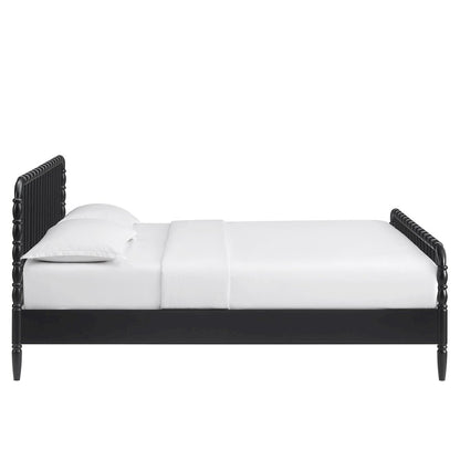 Arlette Queen Size Wood Spindle Bed Frame - Black