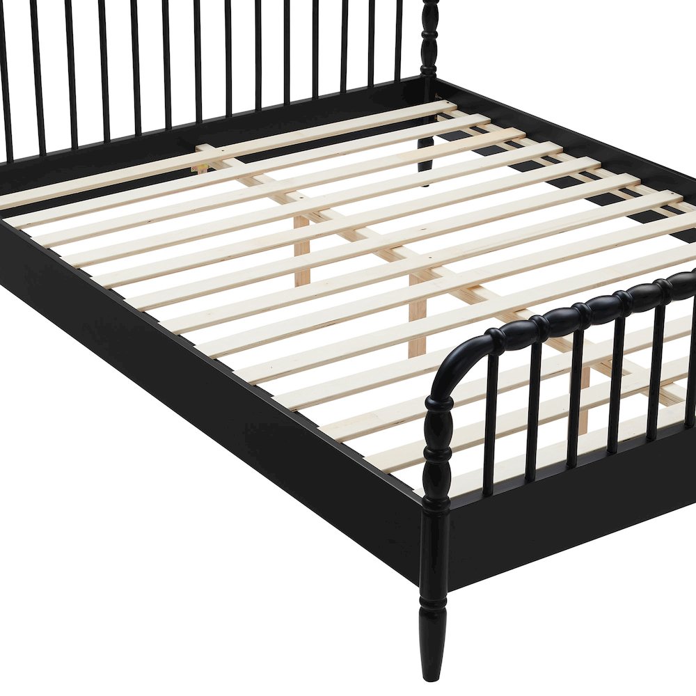 Arlette Queen Size Wood Spindle Bed Frame - Black