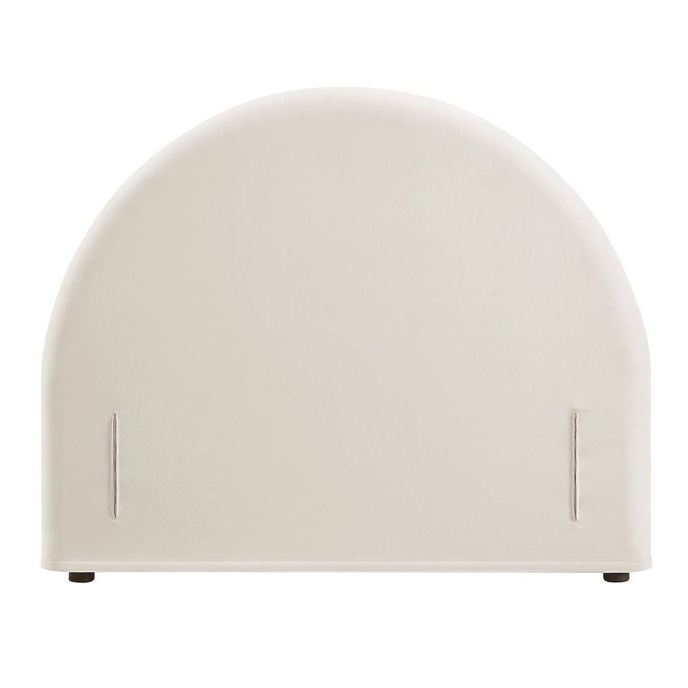 Resort Twin Performance Velvet Arched Headboard - Alabaster