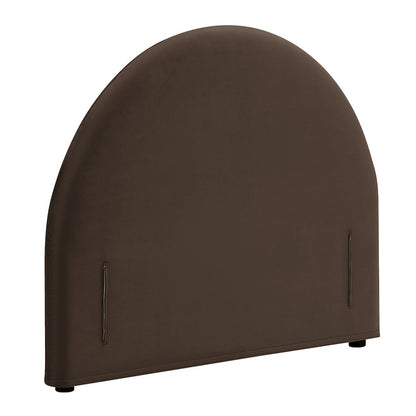Resort Twin Performance Velvet Arched Headboard - Chocolate Brown