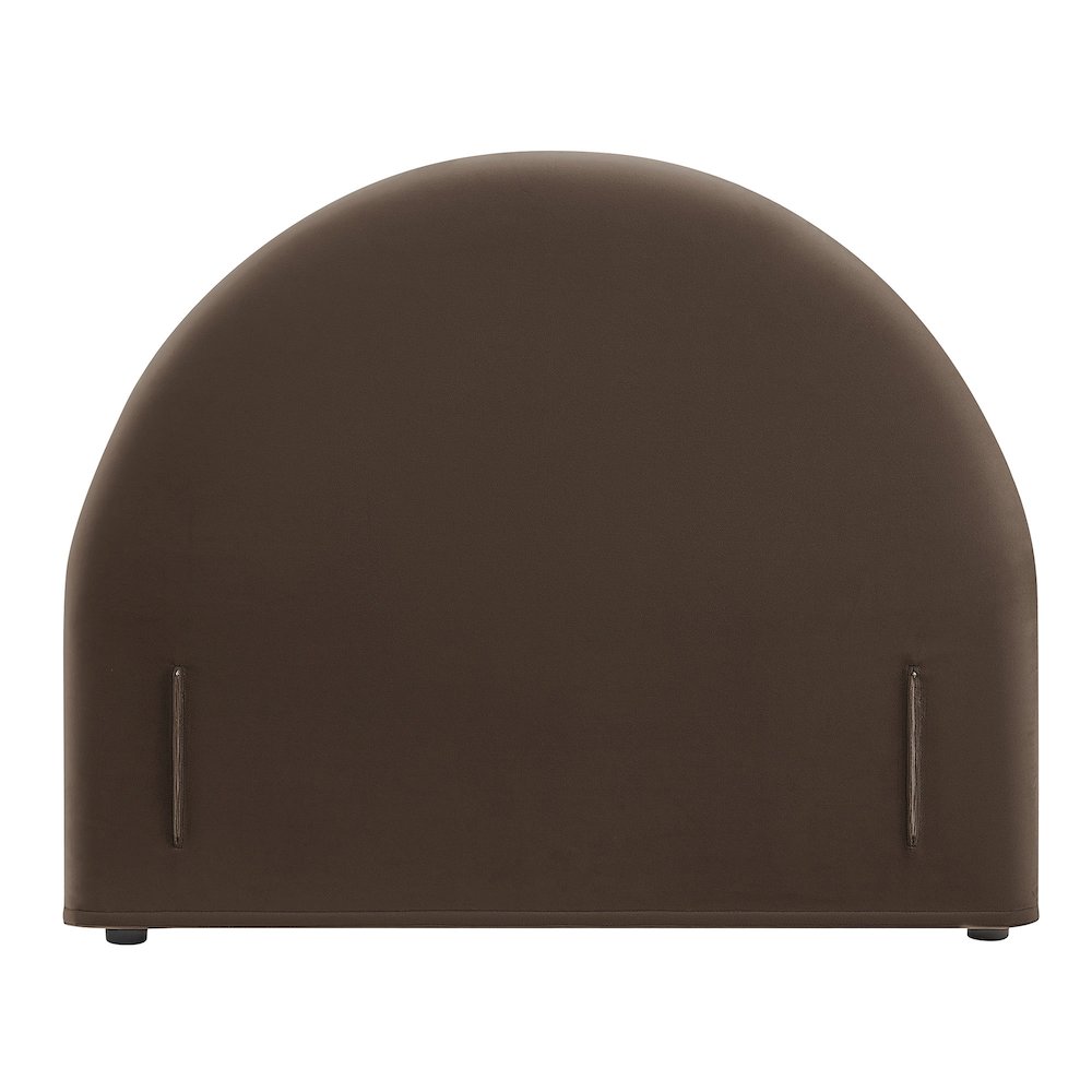 Resort Twin Performance Velvet Arched Headboard - Chocolate Brown
