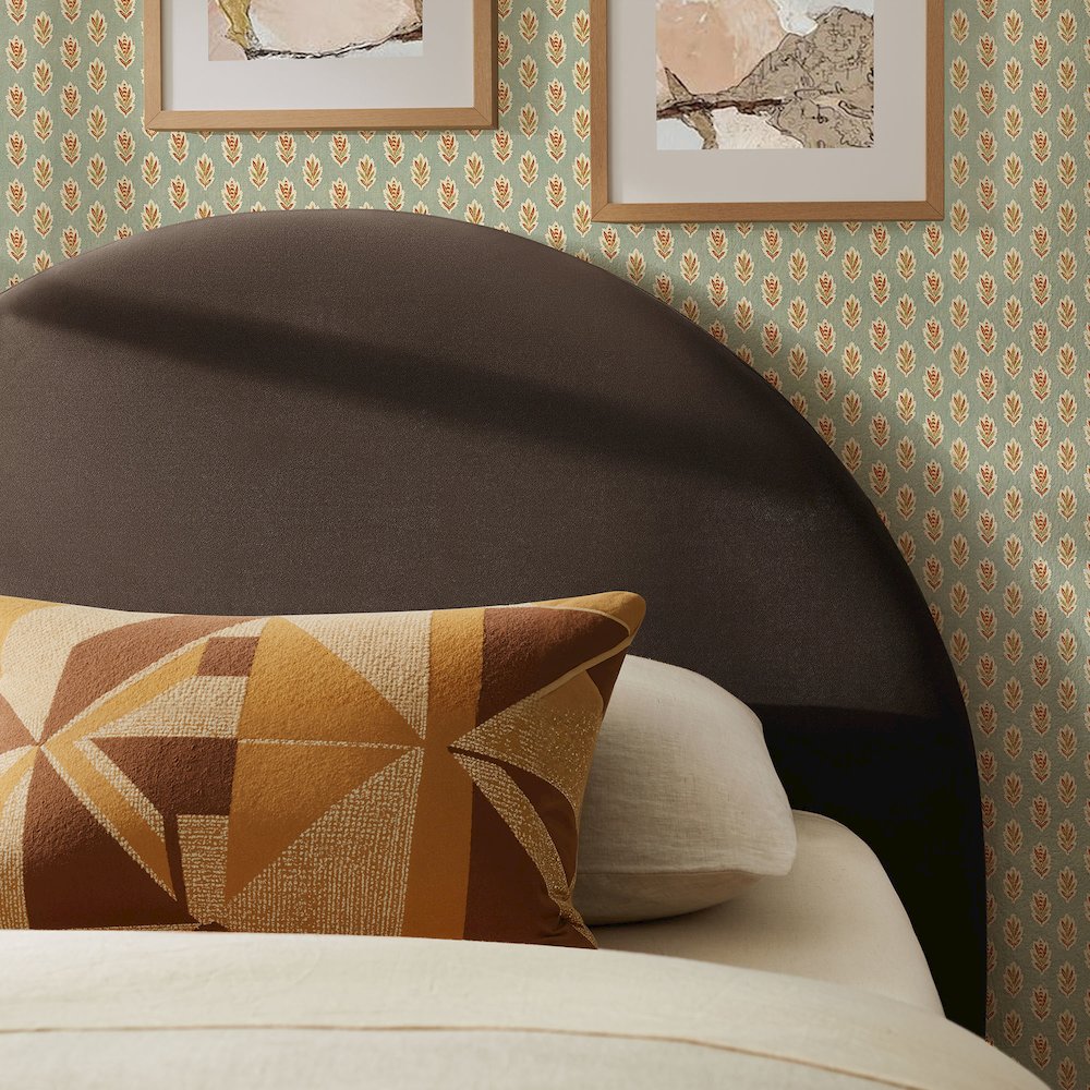 Resort Twin Performance Velvet Arched Headboard - Chocolate Brown