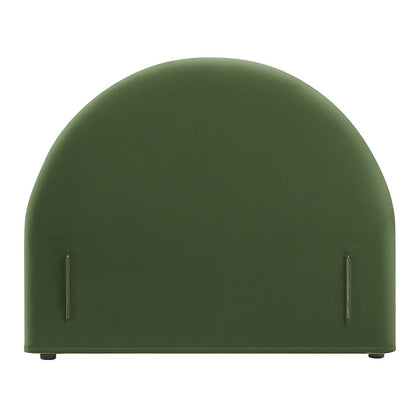 Resort Twin Performance Velvet Arched Headboard - Moss Green