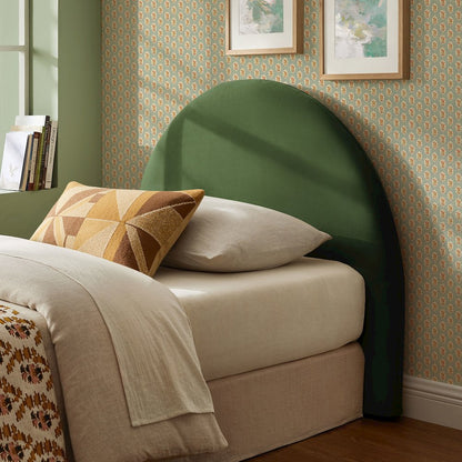 Resort Twin Performance Velvet Arched Headboard - Moss Green