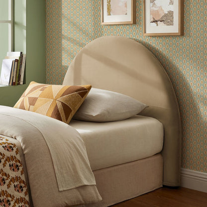 Resort Twin Performance Velvet Arched Headboard - Taupe