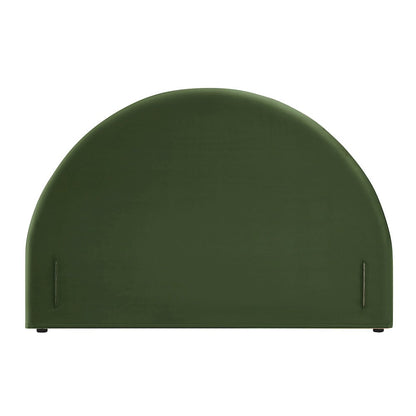 Resort Full Performance Velvet Arched Headboard - Moss Green