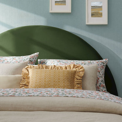 Resort Full Performance Velvet Arched Headboard - Moss Green