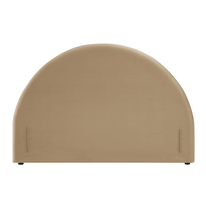 Resort Full Performance Velvet Arched Headboard - Taupe