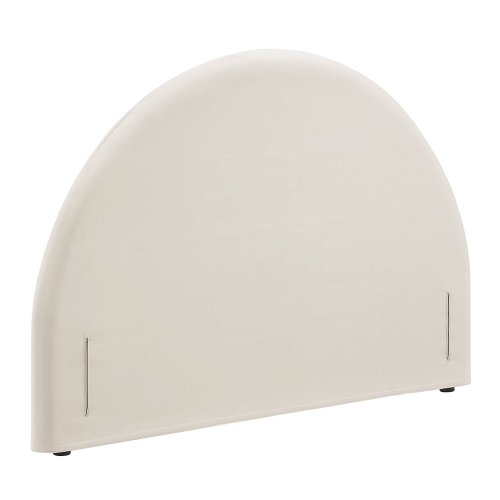 Resort Queen Performance Velvet Arched Headboard - Alabaster