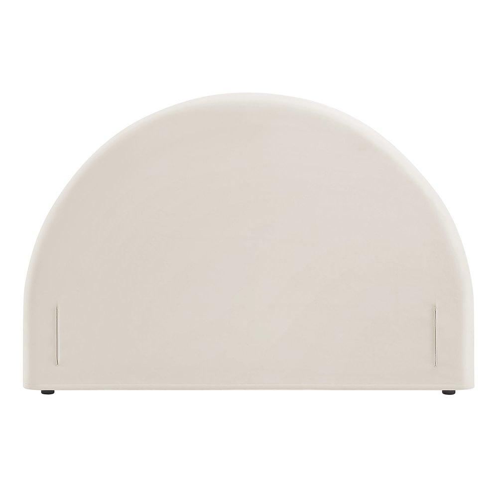 Resort Queen Performance Velvet Arched Headboard - Alabaster