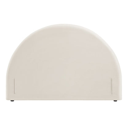 Resort Queen Performance Velvet Arched Headboard - Alabaster