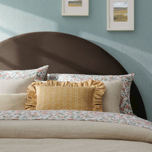 Resort Queen Performance Velvet Arched Headboard - Chocolate Brown