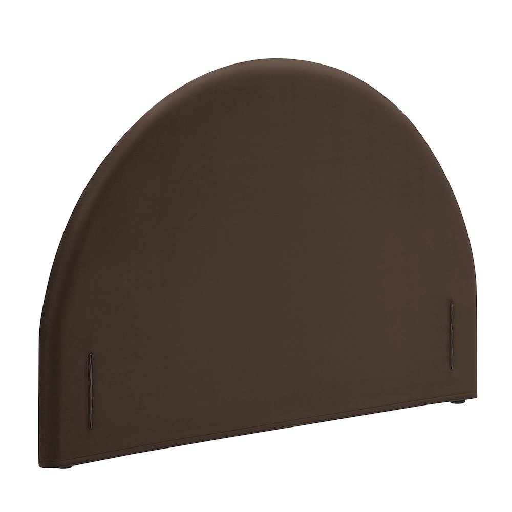 Resort King Performance Velvet Arched Headboard - Chocolate Brown