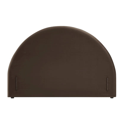 Resort King Performance Velvet Arched Headboard - Chocolate Brown