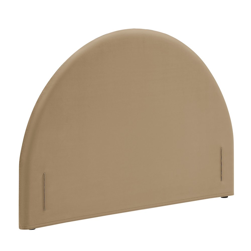 Resort King Performance Velvet Arched Headboard - Taupe
