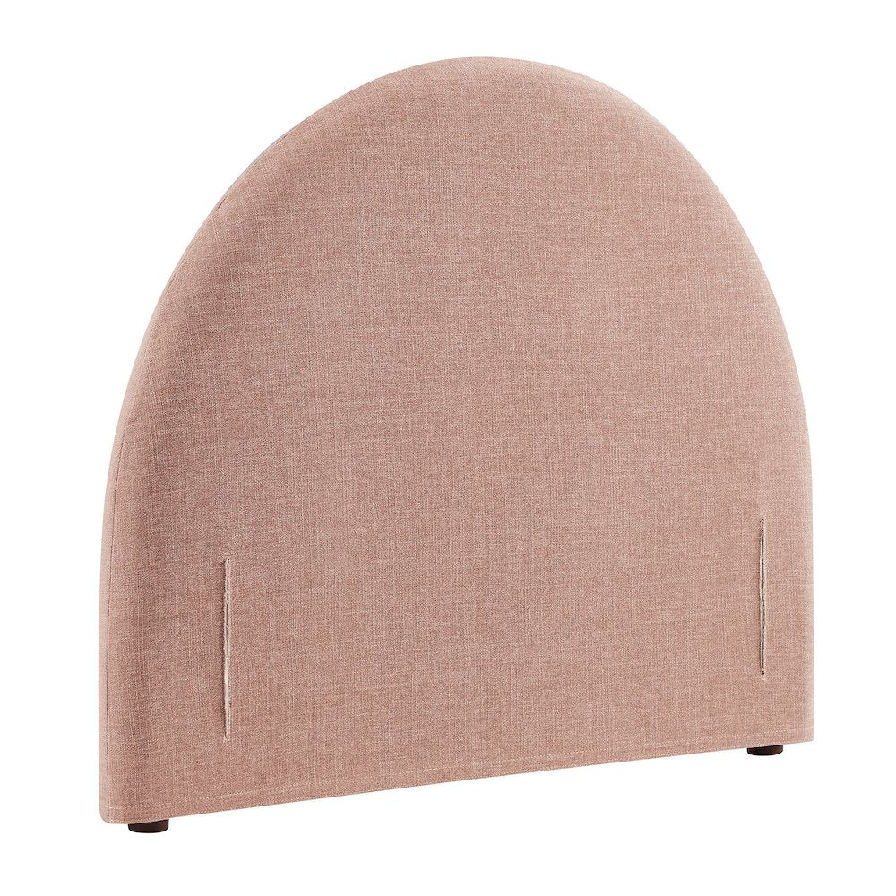Resort Twin Size Upholstered Fabric Arched Headboard - Blush
