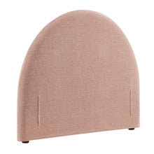 Resort Twin Size Upholstered Fabric Arched Headboard - Blush