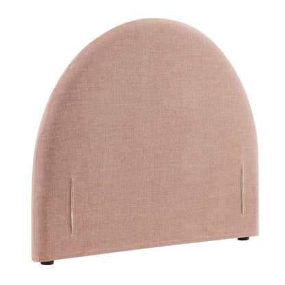 Resort Twin Size Upholstered Fabric Arched Headboard - Blush
