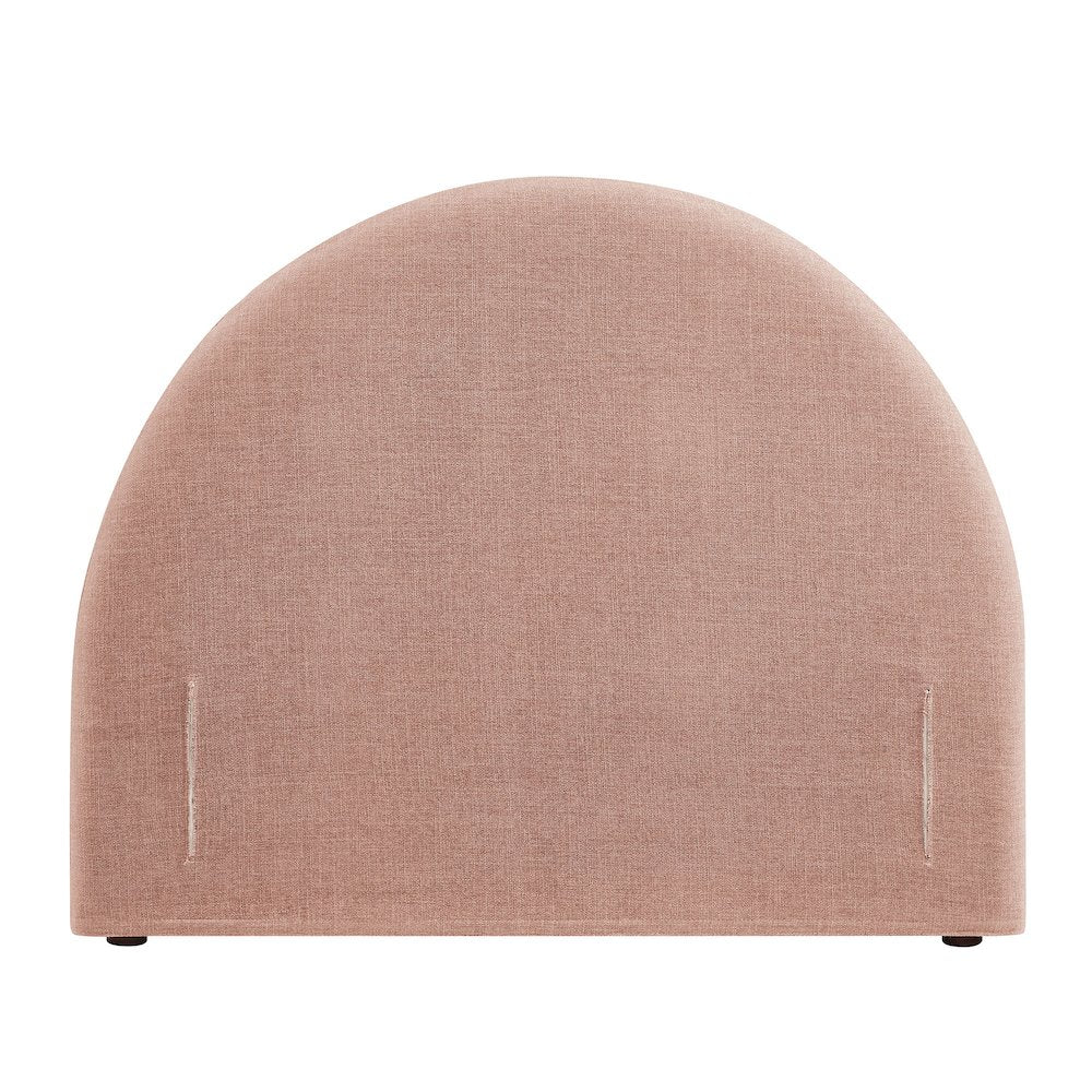 Resort Twin Size Upholstered Fabric Arched Headboard - Blush