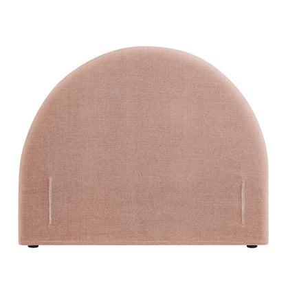 Resort Twin Size Upholstered Fabric Arched Headboard - Blush