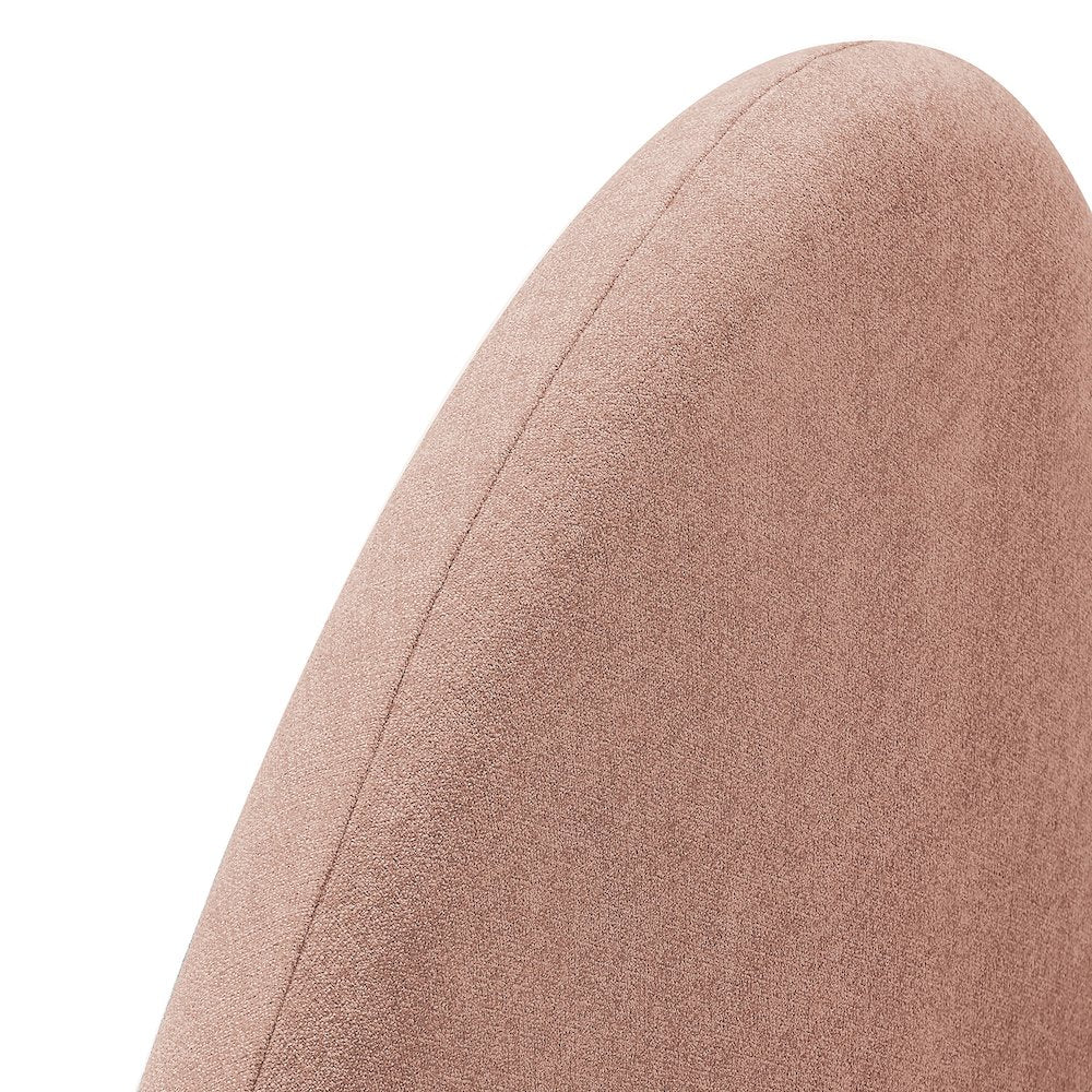 Resort Twin Size Upholstered Fabric Arched Headboard - Blush