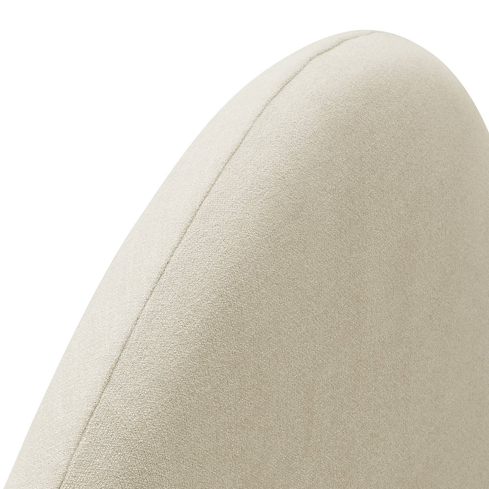 Resort Twin Size Upholstered Fabric Arched Headboard - Ecru