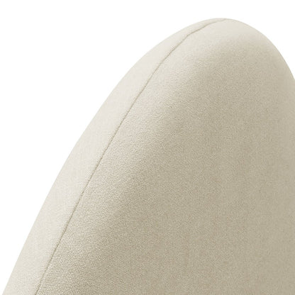 Resort Twin Size Upholstered Fabric Arched Headboard - Ecru