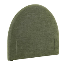 Resort Twin Size Upholstered Fabric Arched Headboard - Foliage