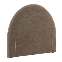 Resort Twin Size Upholstered Fabric Arched Headboard - Mocha