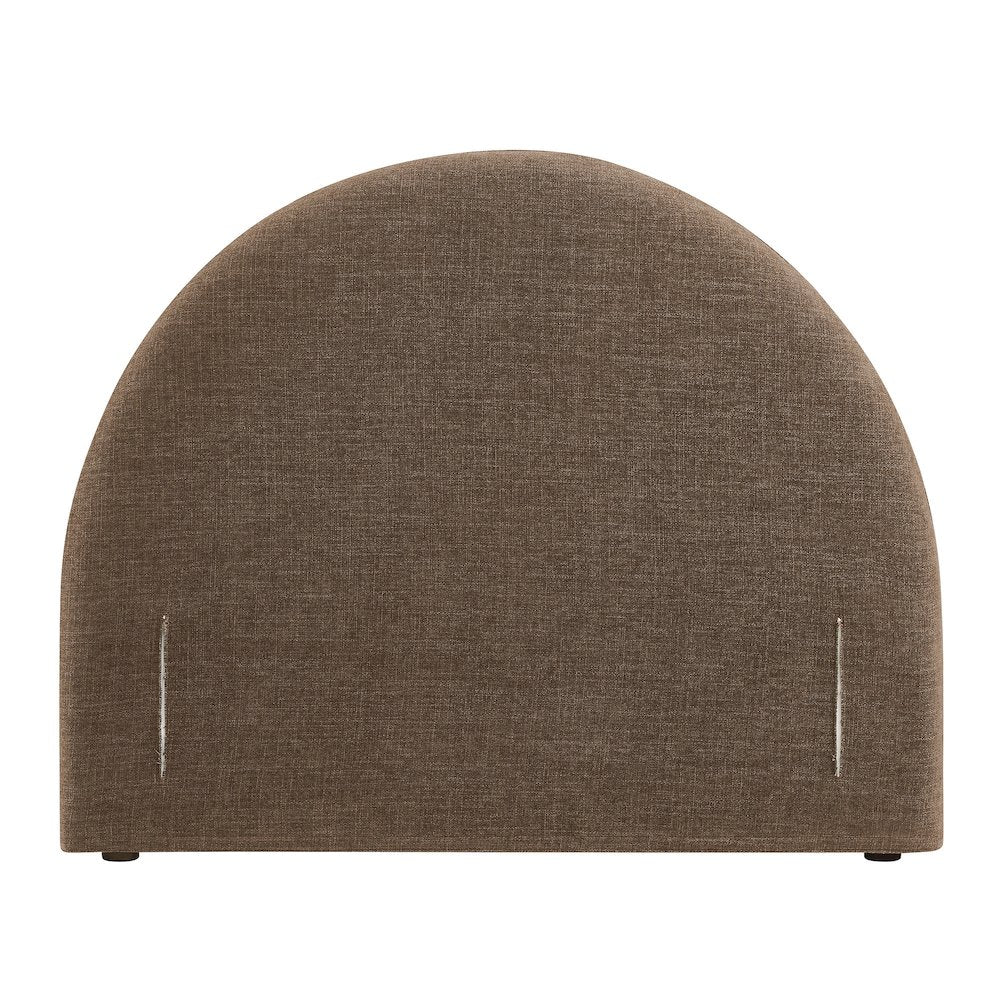 Resort Twin Size Upholstered Fabric Arched Headboard - Mocha