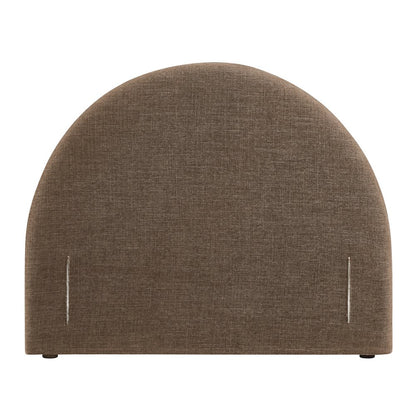 Resort Twin Size Upholstered Fabric Arched Headboard - Mocha