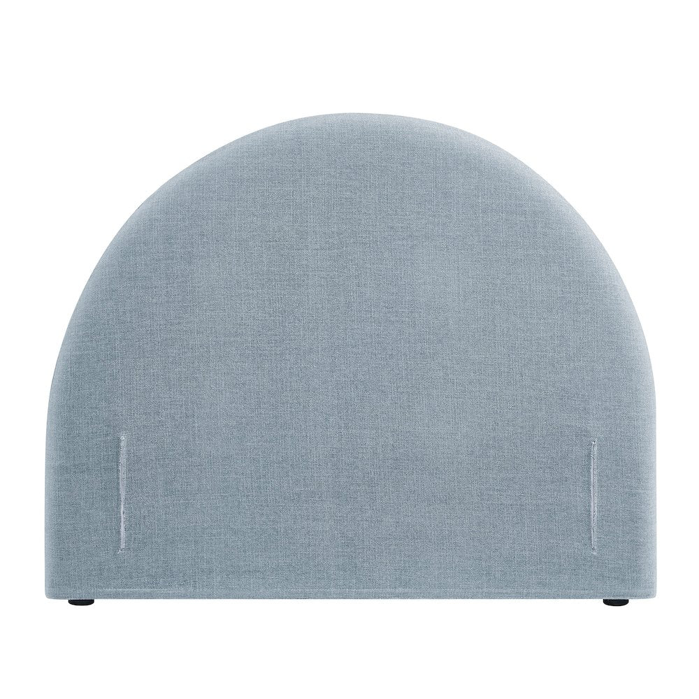 Resort Twin Size Upholstered Fabric Arched Headboard - Sky