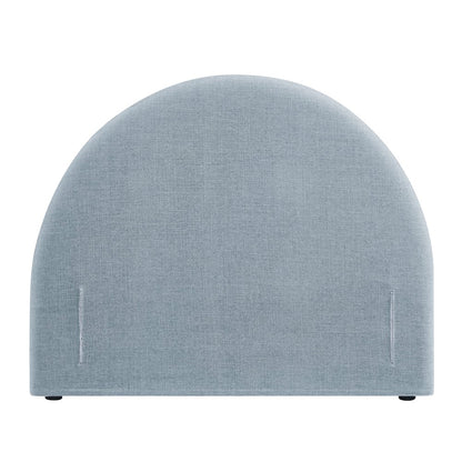 Resort Twin Size Upholstered Fabric Arched Headboard - Sky