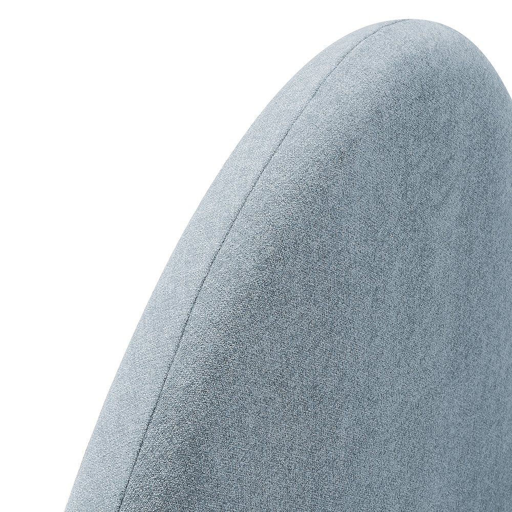 Resort Twin Size Upholstered Fabric Arched Headboard - Sky
