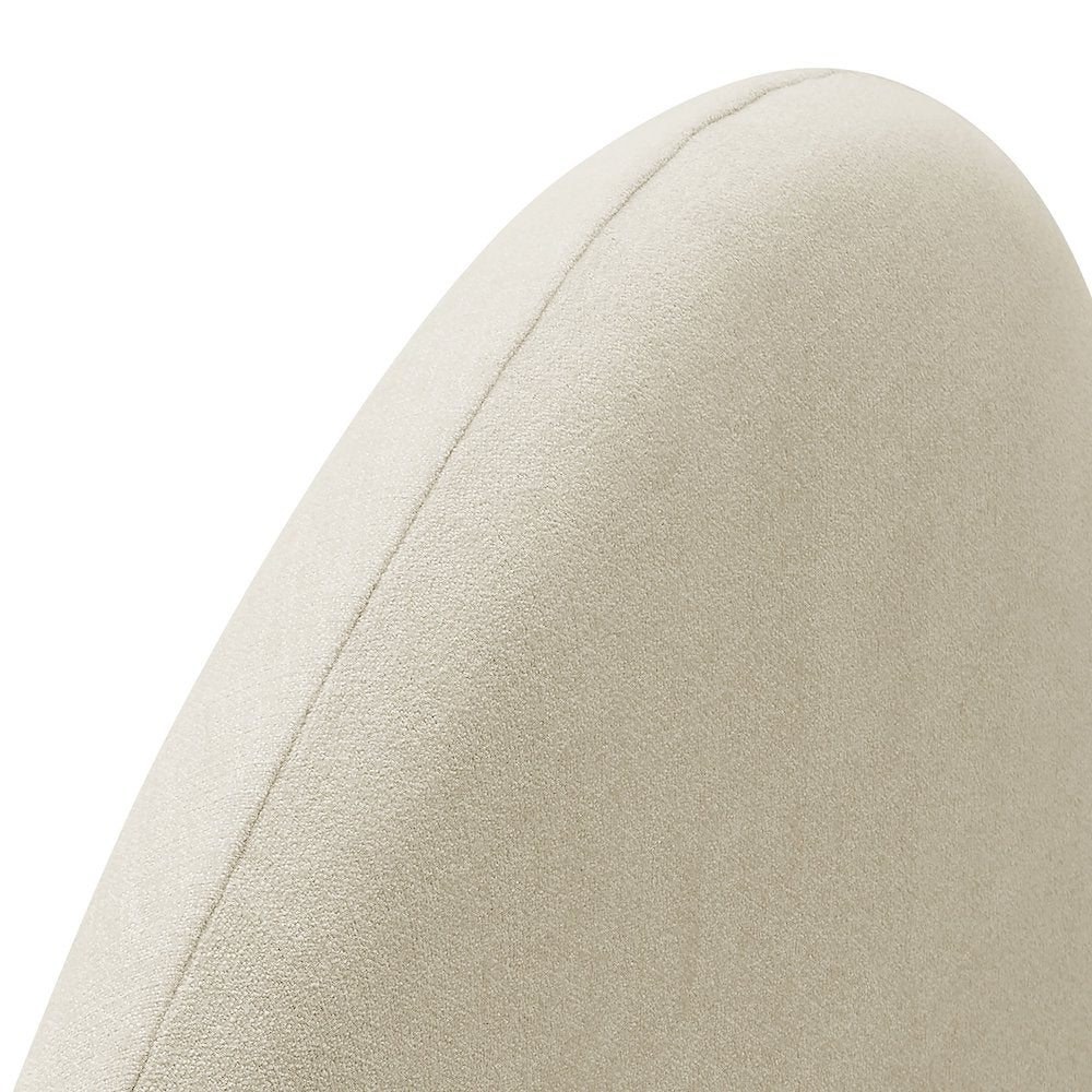 Resort Full Size Upholstered Fabric Arched Headboard - Ecru