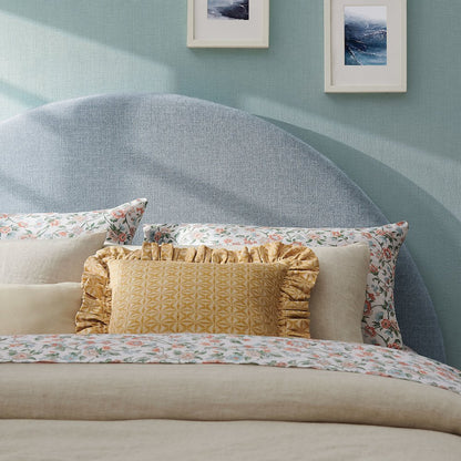 Resort Full Size Upholstered Fabric Arched Headboard - Sky