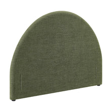 Resort Queen Size Upholstered Fabric Arched Headboard - Foliage