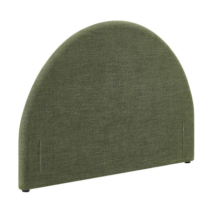 Resort Queen Size Upholstered Fabric Arched Headboard - Foliage